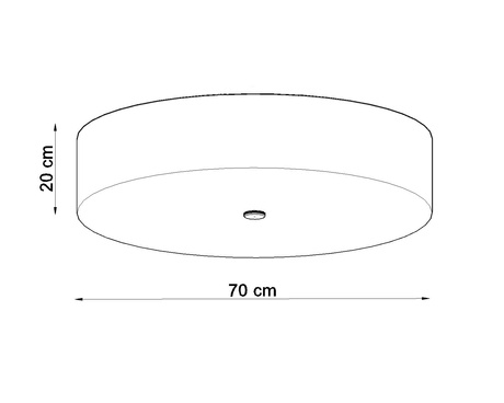 Plafond SKALA 70 blanc + 6x ampoule LED E27 4000K Froid 7.5W 650lm