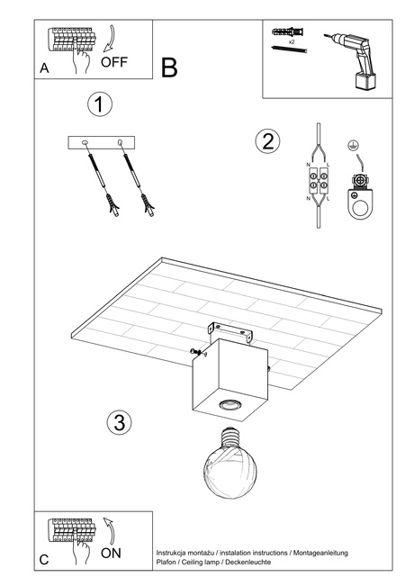 Plafond ARIZ bois naturel + 1x ampoule LED E27 3000K Warm 7.5W 620lm