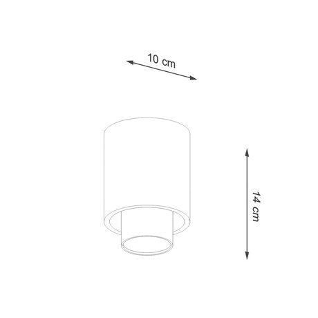 Plafond NESI noir + 1x ampoule LED GU-10 4000K froid 7W 530lm