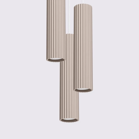 Lampe suspendue KARBON 3P taupe