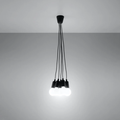 Lampe pendante DIEGO 5 noir