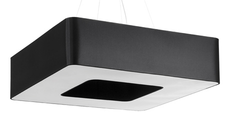 Lustre URANO 80 noir + 8x ampoule LED E27 4000K Froid 7.5W 650lm