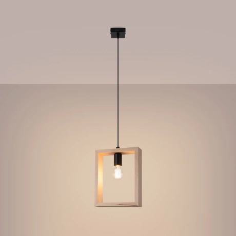 Lampe suspendue ARIES bois naturel