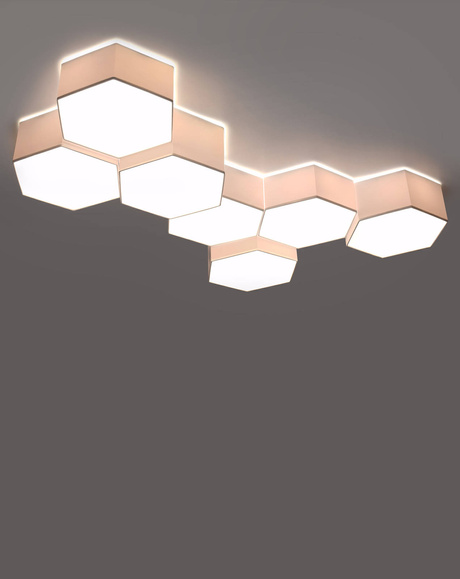 Plafond SUNDE 11 blanc + 2x ampoule LED E27 3000K Warm 7.5W 620lm