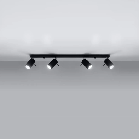 Plafonnier RING 4L noir