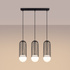 BRINA Lampe suspendue 3L noire + 3x ampoule LED G9 3000K Warm 4.5W 450lm
