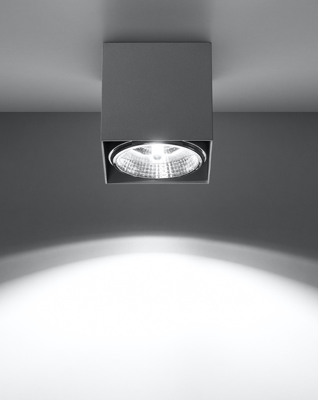 Plafond BLAKE gris + 1x ampoule LED GU10 AR111 3000K Warm 12W 800lm