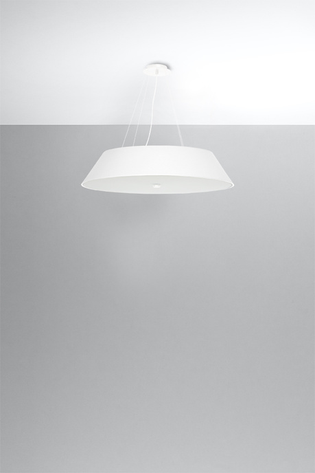 Lustre VEGA 70 blanc + 5x ampoule LED E27 3000K Warm 7.5W 620lm