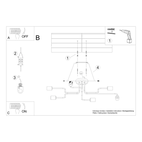 Lustre VECTOR 6 blanc