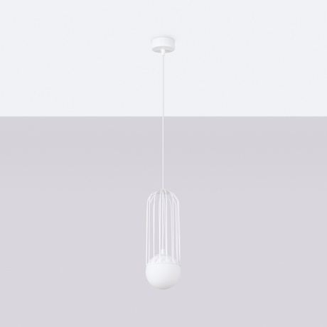 BRINA 1 lampe suspendue blanche + 1x ampoule LED G9 3000K Warm 4.5W 450lm