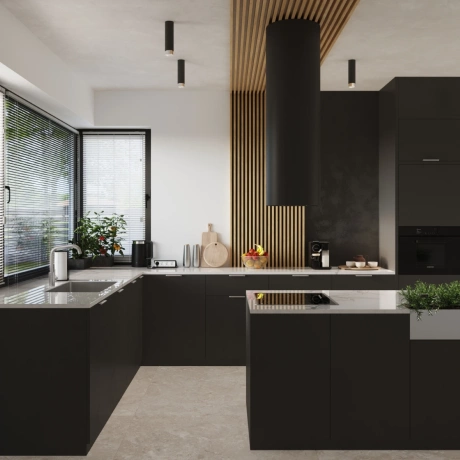 Plafonnier NERO 12,5 noir/chrom