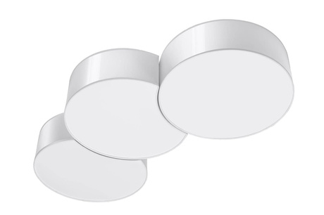 Plafond CIRCLE 3A blanc + 6x ampoule LED E27 4000K Froid 7.5W 650lm