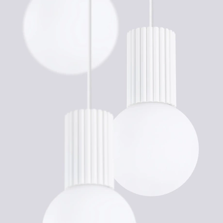 Lampe suspendue HALO 3P blanc