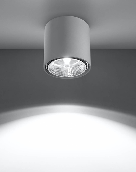 Plafond TIUBE blanc + 1x ampoule LED GU10 AR111 4000K COLD 10W 850lm