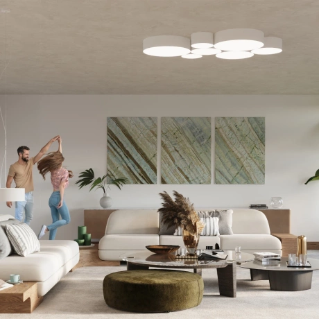 Lampe suspendue ARENA 45 blanc