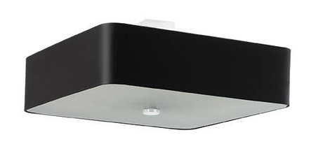 Plafond LOKKO 55 noir + 5x ampoule LED E27 4000K Froid 7.5W 650lm