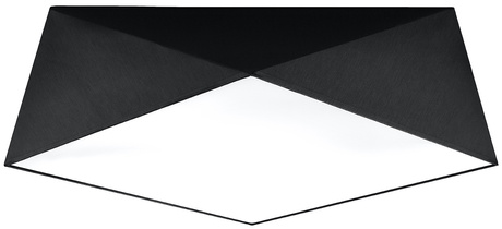 Plafond HEXA 45 NOIR + 3x Ampoule LED E27 4000K Froid 7.5W 650lm
