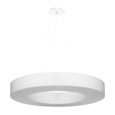 Lustre SATURNO SLIM 70 blanc + 6x ampoule LED E27 3000K Warm 7.5W 620lm