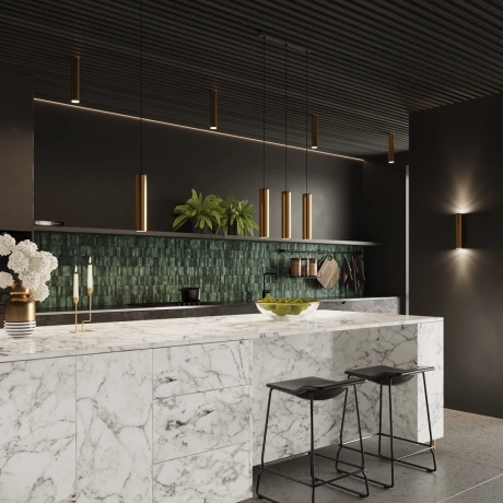 Lampe suspendue LAGOS 2 or poli