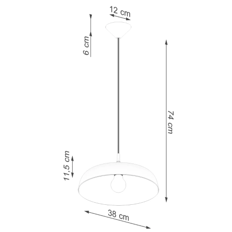 Lampe suspendue GINA blanc
