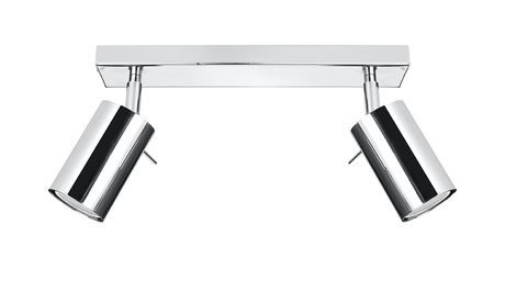 Plafond RING 2 chrome + 2 x ampoule LED GU-10 4000K froid 7W 630lm