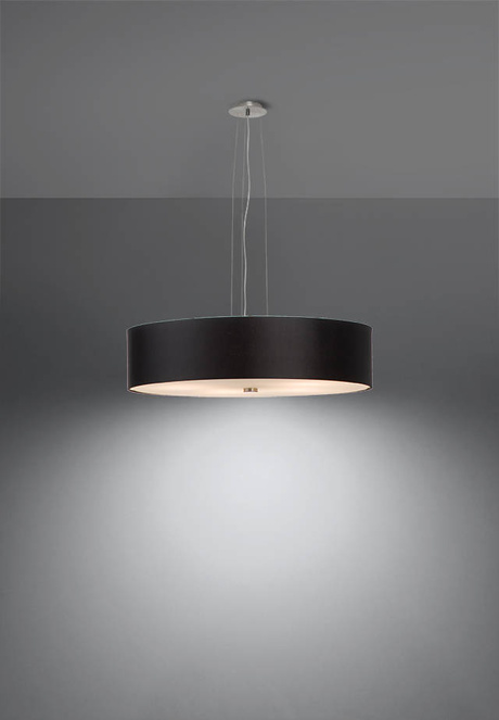 Lustre SKALA 50 noir + 5x ampoule LED E27 3000K Warm 7.5W 620lm