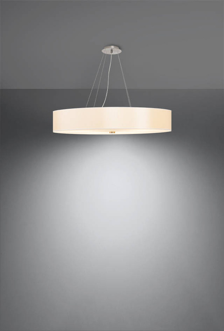 Lustre SKALA 80 blanc +6x ampoule LED E27 3000K Warm 7.5W 620lm