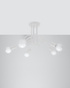 Lustre SUPEŁ 5 blanc + 5x ampoule LED E27 4000K Froid 7,5W 650lm