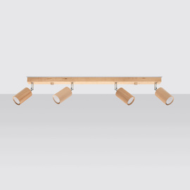 Plafonnier BERG 4 en bois naturel