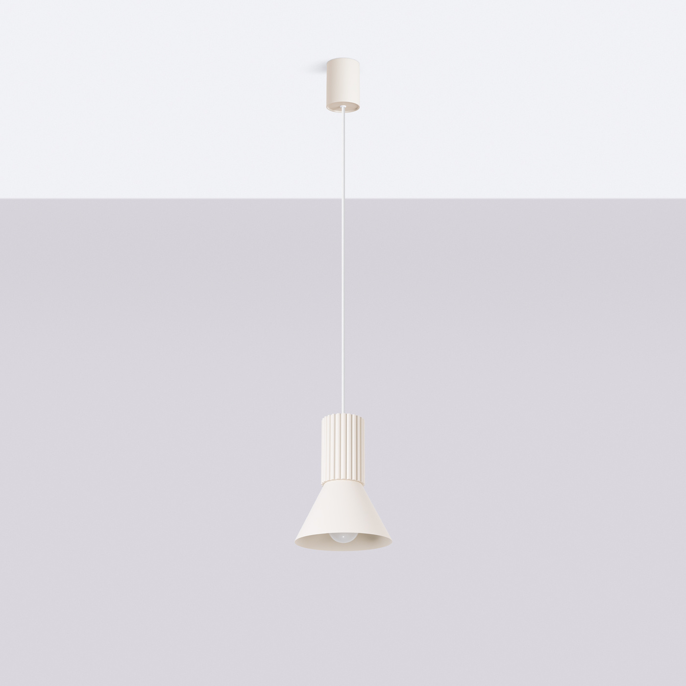 Lampe suspendue ESTRIA 1 beige