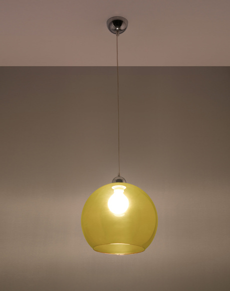 Lampe suspendue BALL jaune + 1x ampoule LED E27 3000K Warm 7,5W 620lm