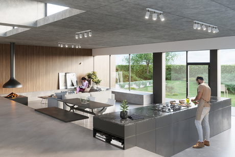 Plafond MERIDA 3 blanc + 3x ampoule LED GU-10 3000K Warm 7W 620lm