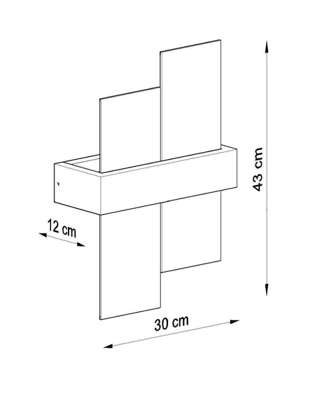 Applique FENIKS 1 wengé + 1x ampoule LED E27 4000K Froid 7.5W 650lm