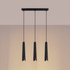 PRYSM Lampe suspendue 3L noire + 3x ampoule LED G9 4000K Cold 4.5W 460lm