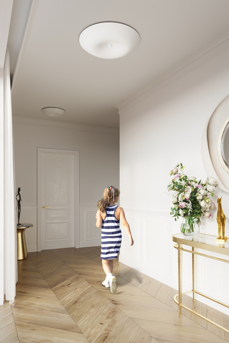 Plafond FUSION 430 + 4x ampoule LED E27 3000K Warm 7.5W 620lm