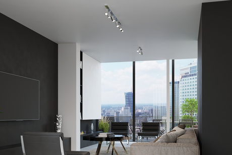 Plafond RING 6L chrome + 6x ampoule LED GU-10 3000K Warm 7W 620lm