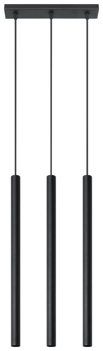 PASTELO 3 lampe suspendue noire + 3x ampoule LED G9 4000K Cold 4,5W 530lm