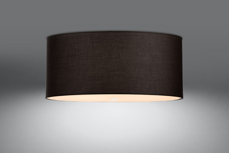 Plafond OTTO 70 noir + 6x ampoule LED E27 4000K Froid 7.5W 650lm