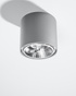Plafond TIUBE gris + 1x ampoule LED GU10 AR111 3000K Warm 12W 800lm