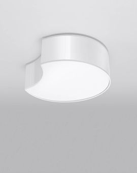 Plafond CIRCLE 1 blanc + 2x ampoule LED E27 3000K Warm 7.5W 620lm