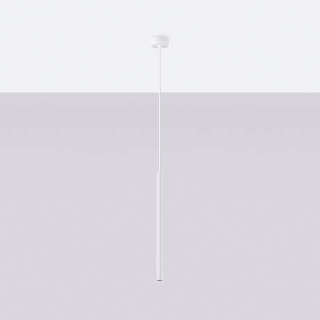 ARCHE 1 lampe suspendue blanche + 1x ampoule LED G9 3000K chaude 4.5W 450lm