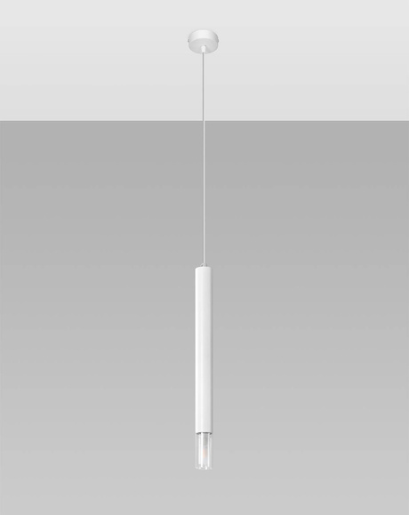 WEZYR 1 lampe suspendue blanche + 1x ampoule LED G9 3000K Warm 4,5W 510lm