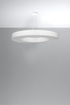 Lustre SATURNO SLIM 90 blanc + 8x ampoule LED E27 3000K Warm 7.5W 620lm
