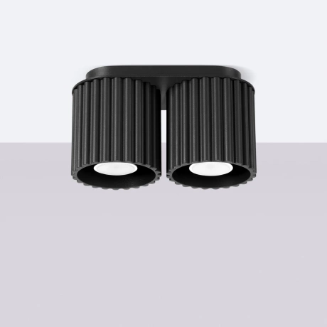 Plafonnier AURA 2 noir GU10