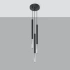 Lampe suspendue MOZAICA 3P noir/chrome
