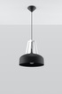 CASCO lampe suspendue noir/blanc bois + 1x ampoule LED E27 4000K Cold 7,5W 650lm