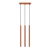 Lampe suspendue PASTELO 3 rouge ocre