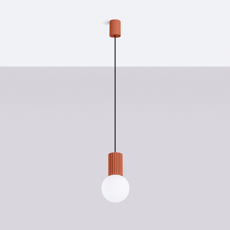 Lampe suspendue HALO 1 rouge ochra