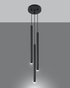 PASTELO Lampe suspendue 3P noire + 3x ampoule LED G9 3000K Warm 4,5W 510lm