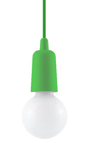 DIEGO 1 lampe suspendue verte + 1x ampoule LED E27 4000K Cold 7,5W 650lm